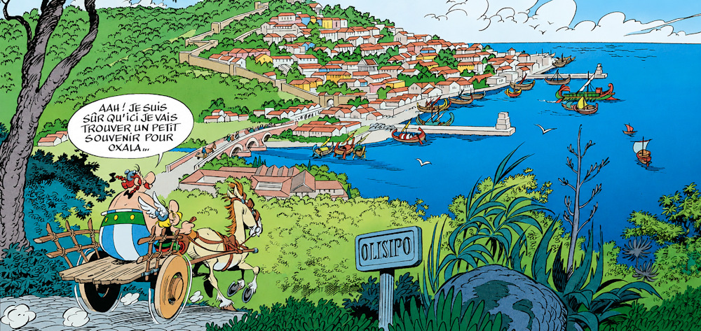 Asterix en Lusitanie page 30 haut : Agave americana sur la droite